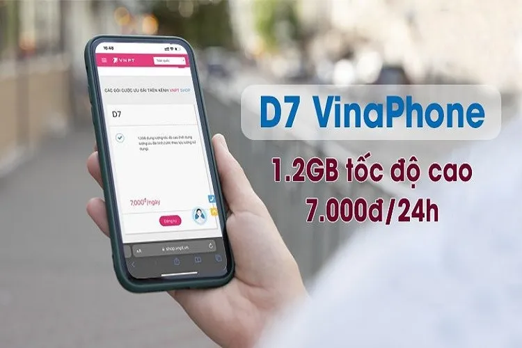 Khám phá ngay gói D7 VinaPhone có 1.2GB chỉ với 7.000đ/ngày tha hồ lướt web