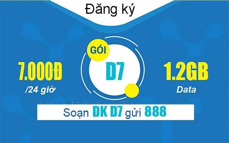 Khám phá ngay gói D7 VinaPhone có 1.2GB chỉ với 7.000đ/ngày tha hồ lướt web