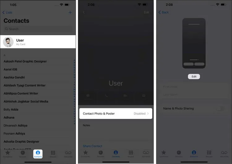 Khám phá tính năng Contact Posters trên iOS 17
