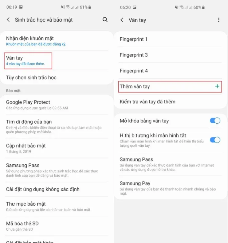 Khóa vân tay trên điện thoại Samsung và những gì bạn cần biết
