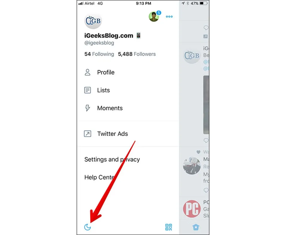 Kích hoạt chế độ Night Mode cho Twitter trên iPhone