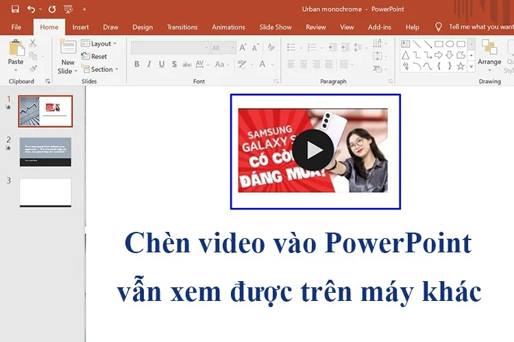 Làm cách nào để chèn video vào PowerPoint mà vẫn mở được khi chuyển sang máy khác?