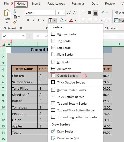 Làm gì khi Microsoft Excel không cho chèn cột?