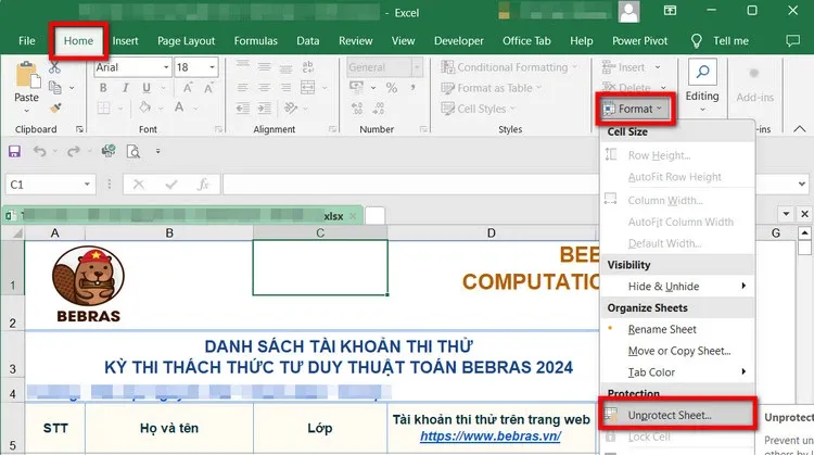 Làm gì khi Microsoft Excel không cho chèn cột?