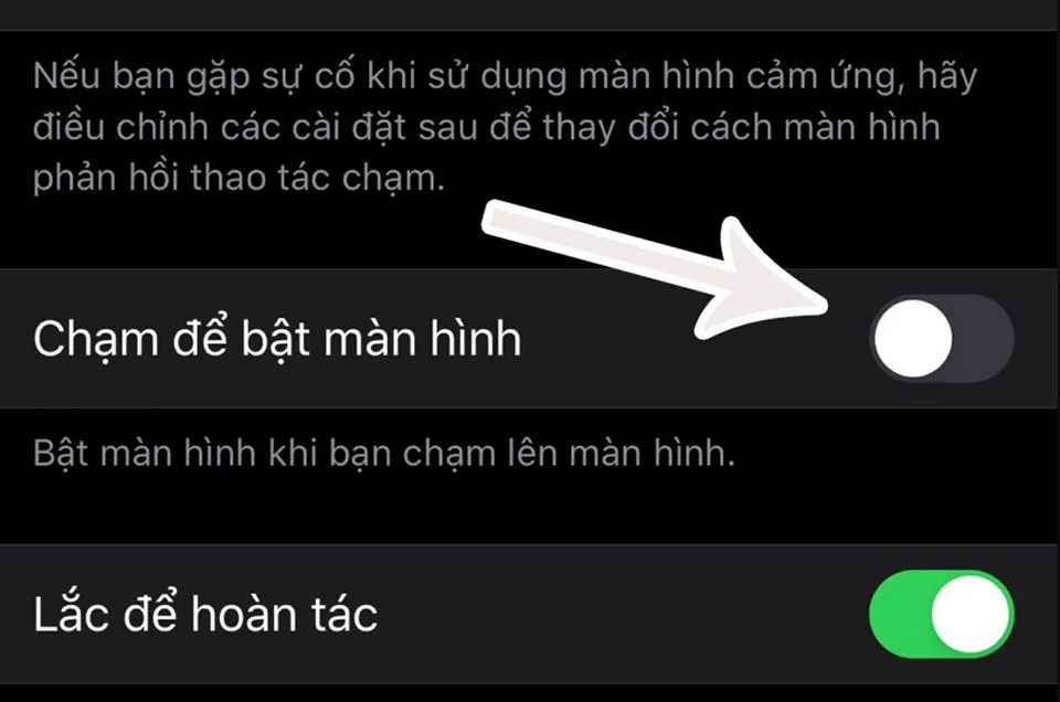 Làm sao để chạm sáng màn hình trên iPhone mà không cần nhấn nút nguồn?