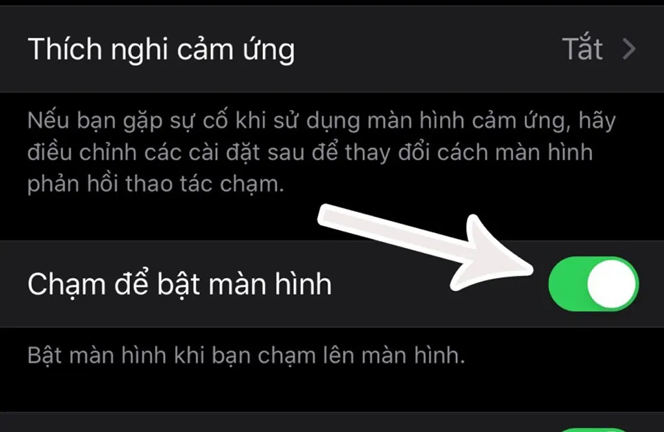 Làm sao để chạm sáng màn hình trên iPhone mà không cần nhấn nút nguồn?