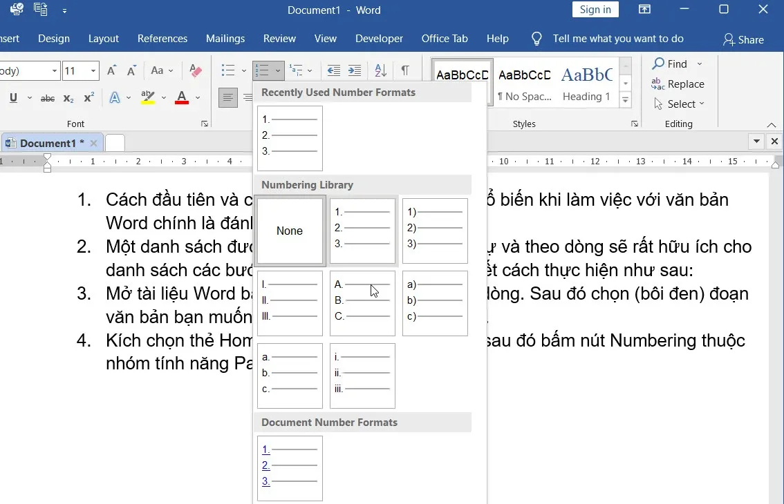 Làm thế nào để chèn dấu đầu dòng trong Word? Dưới đây là cách thực hiện