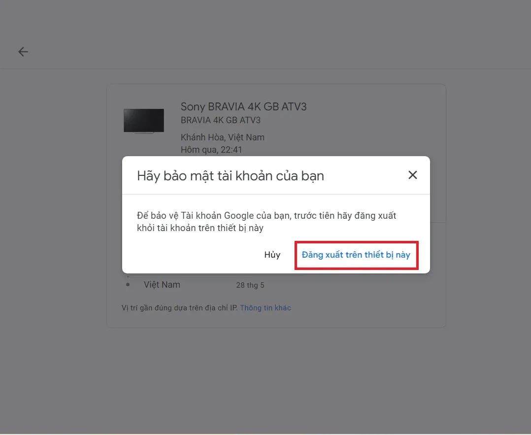 Làm thế nào khi tài khoản Gmail bị người khác đăng nhập?