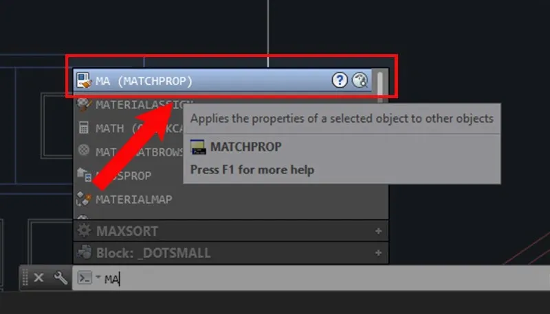 Lệnh MA trong CAD là gì? Cách dùng lệnh Matchprop để sao chép thuộc tính chuẩn xác