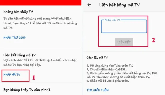 Liên kết bằng mã tivi là gì? Cách lấy mã tivi để chiếu video Youtube từ điện thoại