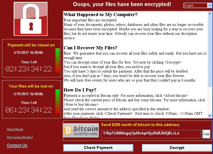 Link download bản vá mã độc WannaCry trên Windows