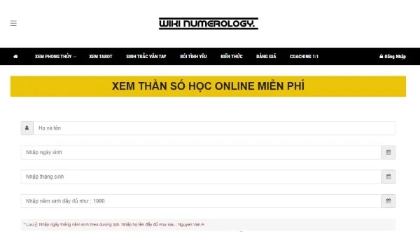 List trang web tra cứu thần số học miễn phí và tìm hiểu bí ẩn về con người bạn