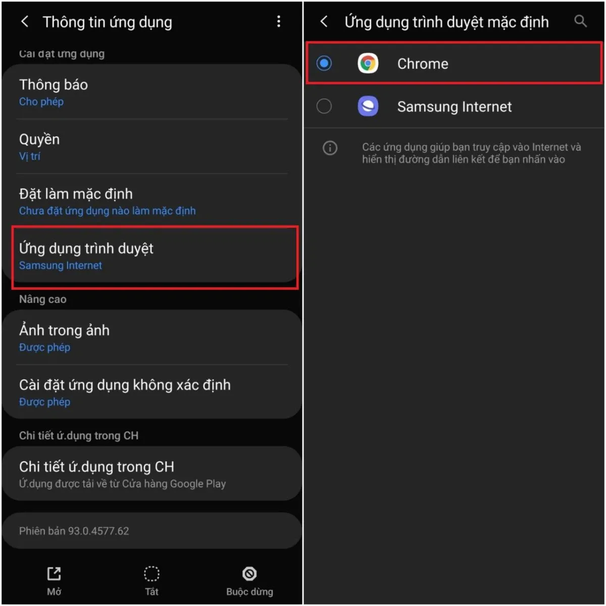 Lưu lại ngay cách thay đổi trình duyệt mặc định trên điện thoại Samsung