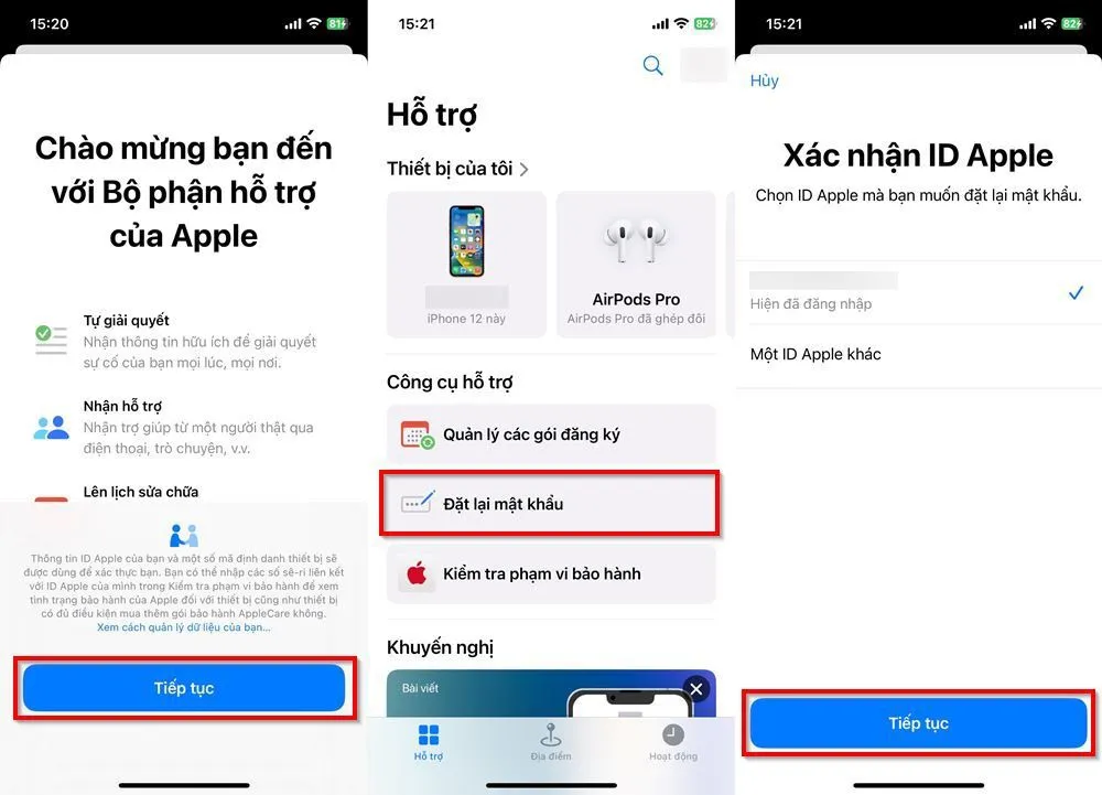 Lưu ngay cách đặt lại mật khẩu iCloud bằng ứng dụng Hỗ trợ của Apple chỉ với vài bước đơn giản