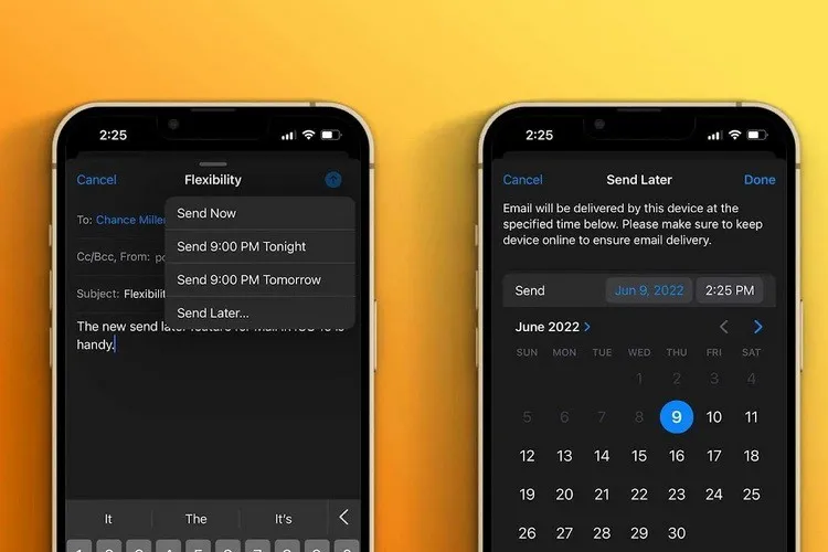 Lưu ngay cách hẹn giờ gửi email trên iPhone chạy iOS 16
