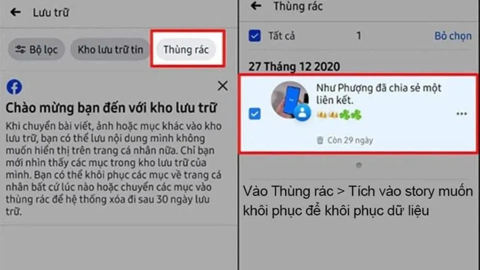 Lý do story bị mất trong kho lưu trữ là gì? Cách lấy lại story bị mất chỉ trong vòng một vài phút