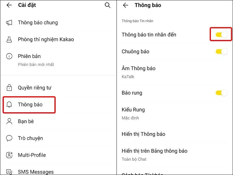 Mách bạn cách bật, tắt thông báo trên KakaoTalk cực nhanh