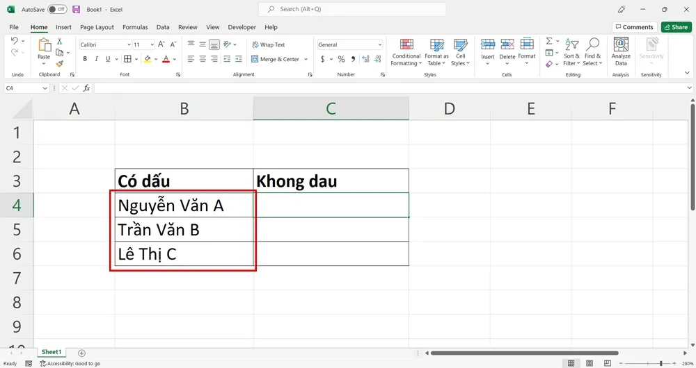 Mách bạn cách bỏ dấu trong Excel nhanh chóng và dễ làm không phải ai cũng biết