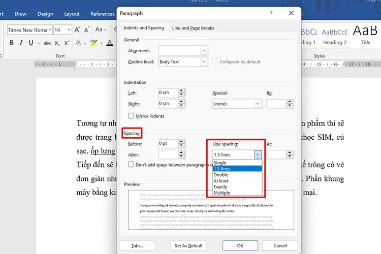 Mách bạn cách giãn dòng trong Word nhanh chóng chỉ với vài thao tác đơn giản