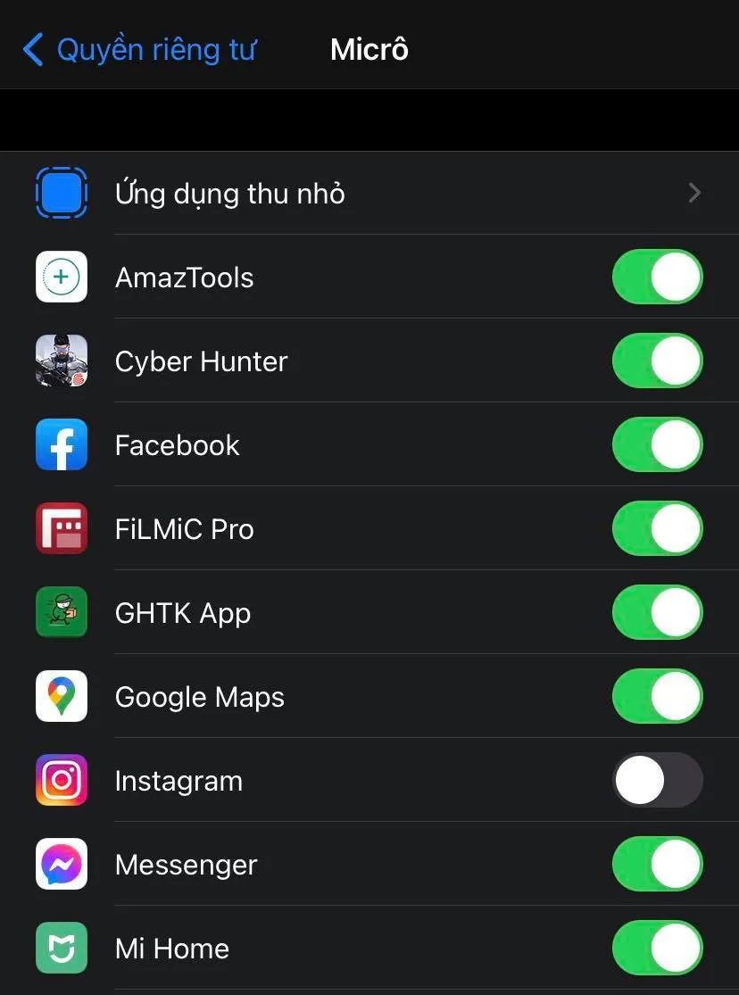Mách bạn cách kiểm tra ứng dụng đang truy cập micrô trên iPhone