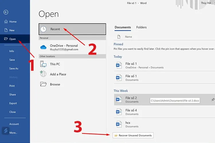 Mách bạn cách lấy lại file Word chưa lưu hoặc bị lưu đè, đảm bảo thành công 100%