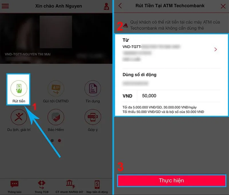 Mách bạn cách rút tiền không cần thẻ Techcombank tiện lợi, an toàn