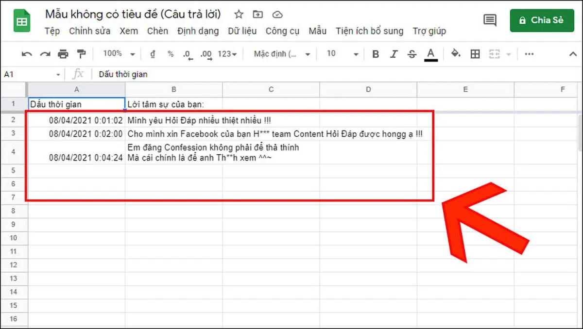 Mách bạn cách tạo Confession trên Facebook bằng Google Sheet nhanh chóng với các thao tác đơn giản, tiết kiệm thời gian