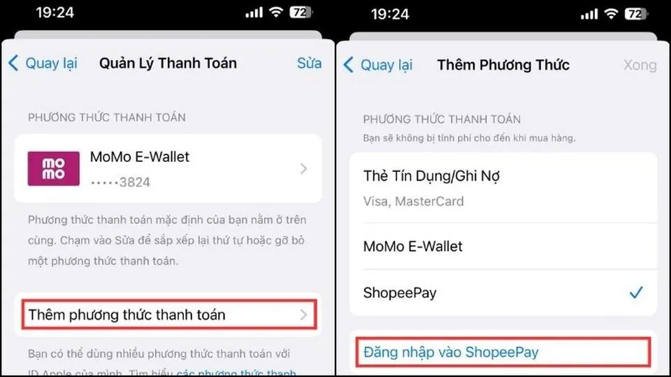 Mách bạn cách thêm phương thức thanh toán trên iPhone cực hay và cực chi tiết