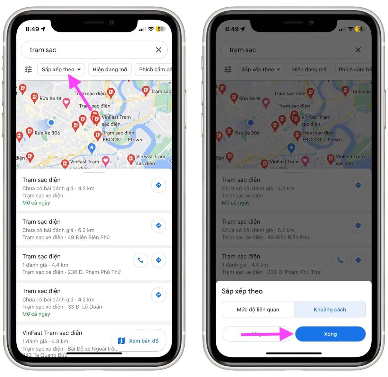 Mách bạn cách tìm trạm sạc xe điện gần nhất bằng Google Maps