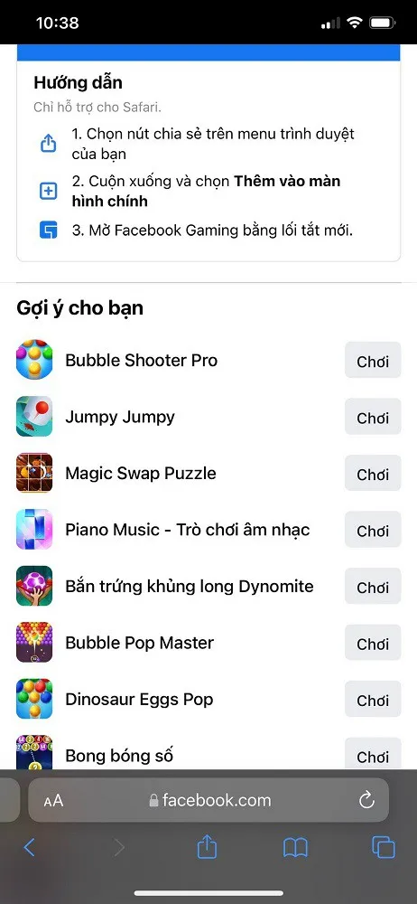 Mách bạn cách truy cập nhanh vào Facebook Gaming trên iPhone chỉ trong một nốt nhạc