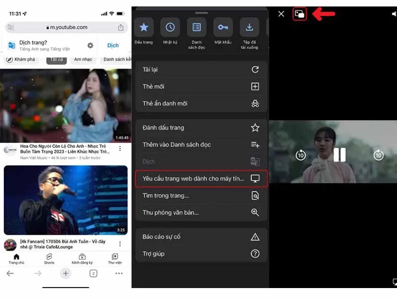 Mách bạn cách vừa xem Youtube vừa lướt web trên iPhone