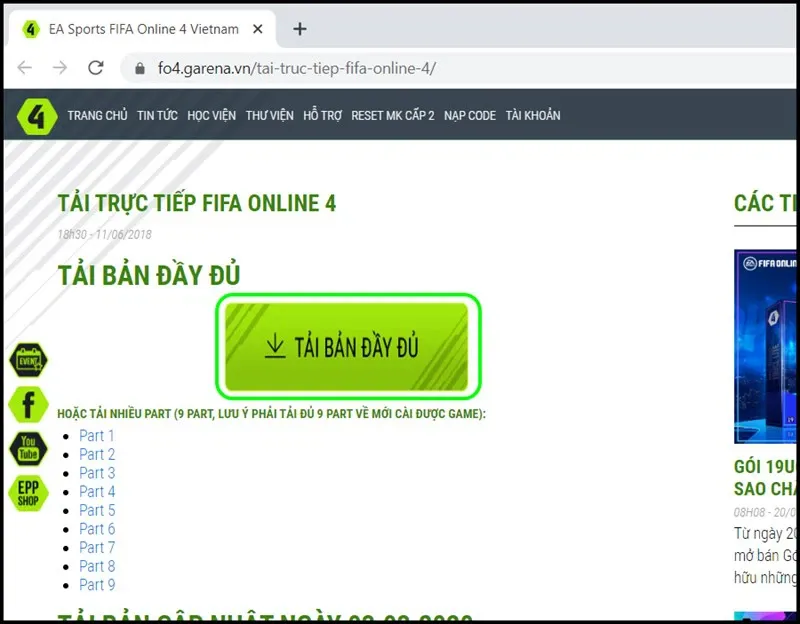 Mách bạn chi tiết về cách tải FiFa Online 4 (FO4) về máy tính đơn giản nhất năm 2024