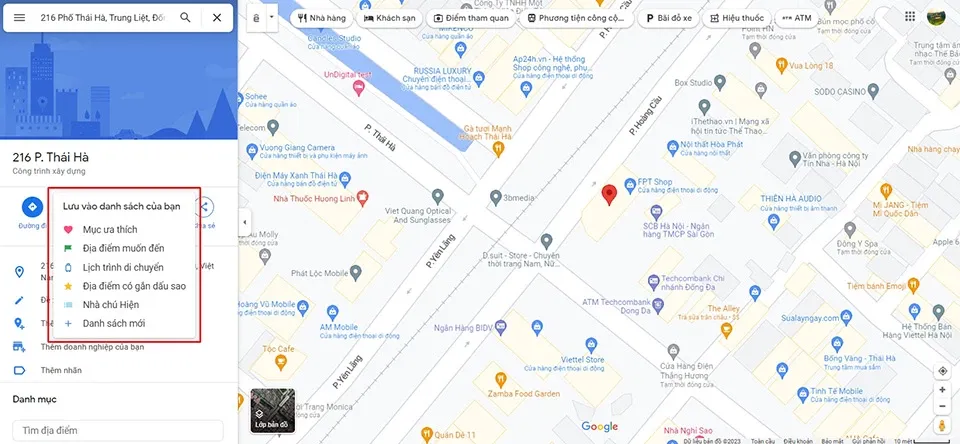 Mách bạn mẹo đánh dấu vị trí trên Google Maps để truy cập lại trong tương lai