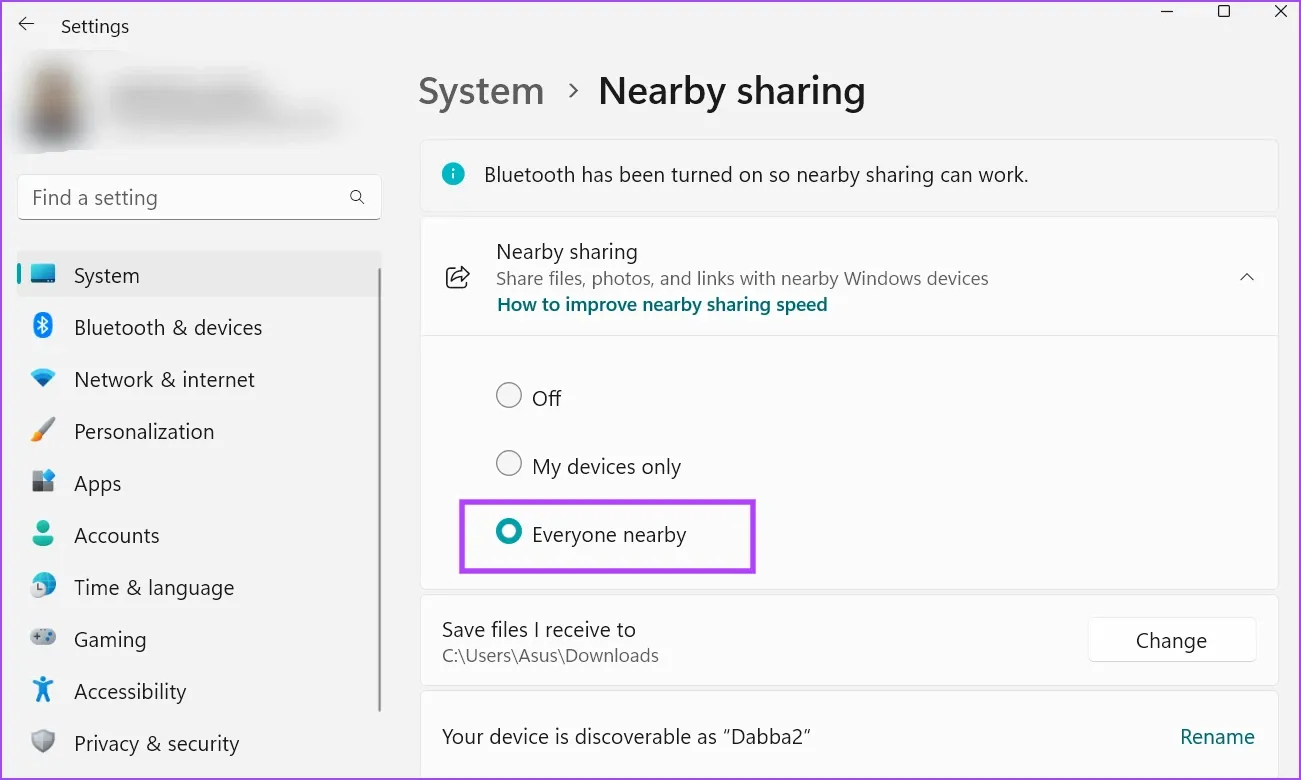 Mách bạn sửa lỗi Nearby Sharing không hoạt động trên Windows 11