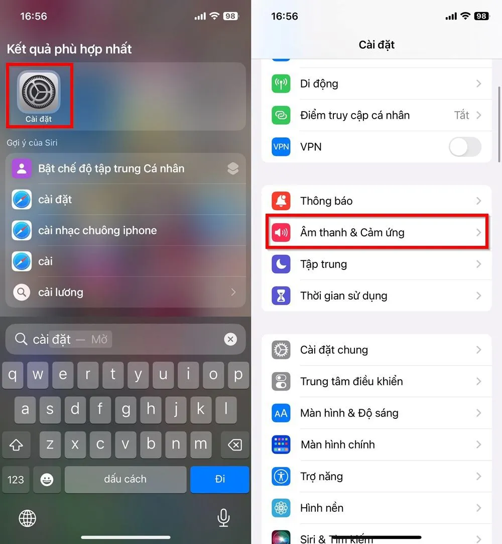 Mẹo bật/tắt phản hồi xúc giác bàn phím trên iPhone chạy iOS 16 cực đơn giản