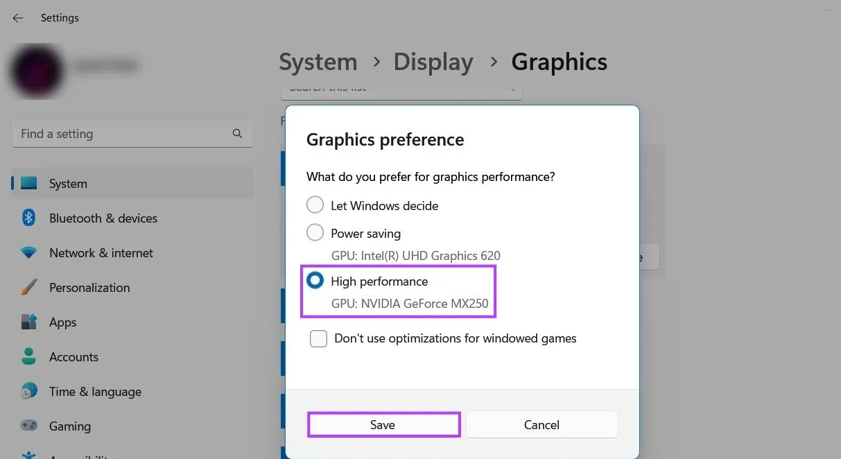 Mẹo cài đặt GPU tối ưu cho ứng dụng và trò chơi trên Windows 11