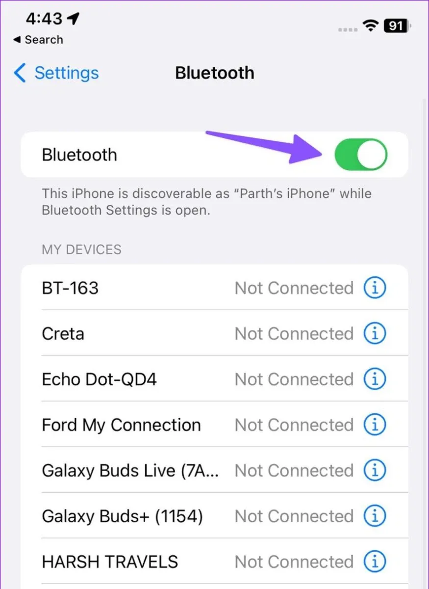 Mẹo để ngăn Bluetooth tự động bật trên iPhone