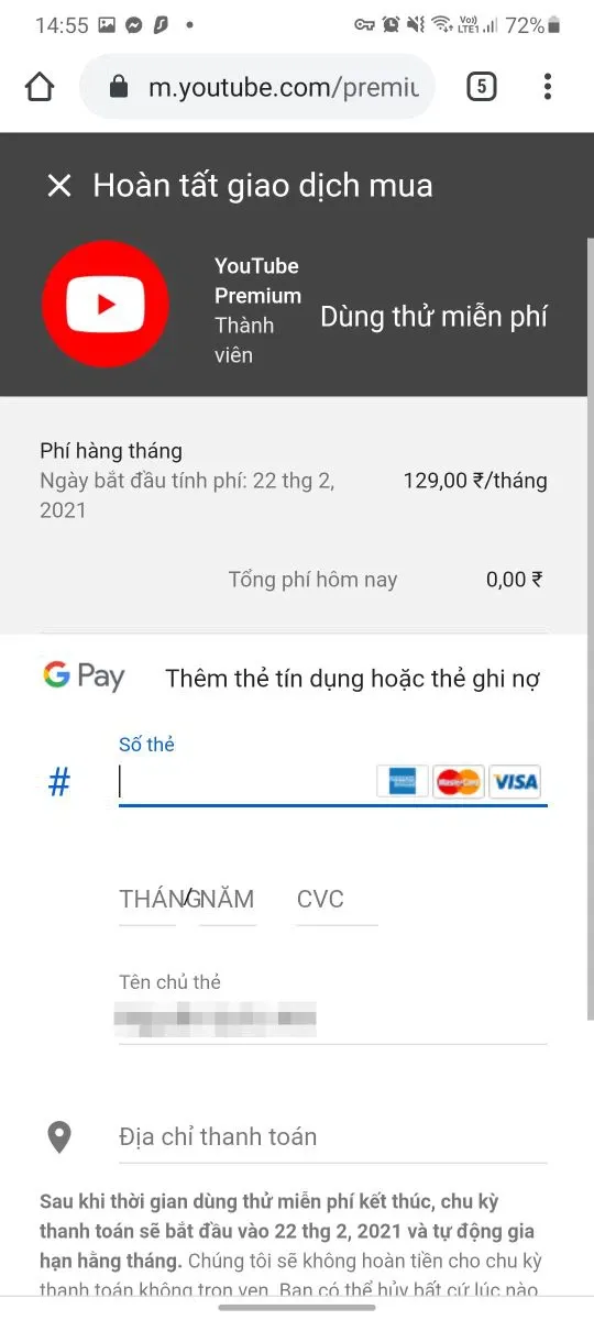 Mẹo đơn giản giúp bạn nhận 4 tháng YouTube Premium hoàn toàn miễn phí