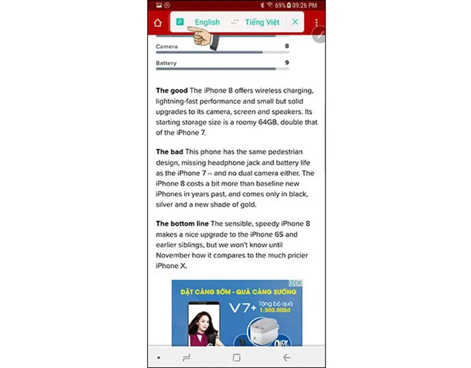 Mẹo Galaxy Note8: Sử dụng tính năng dịch thuật S Pen Translate