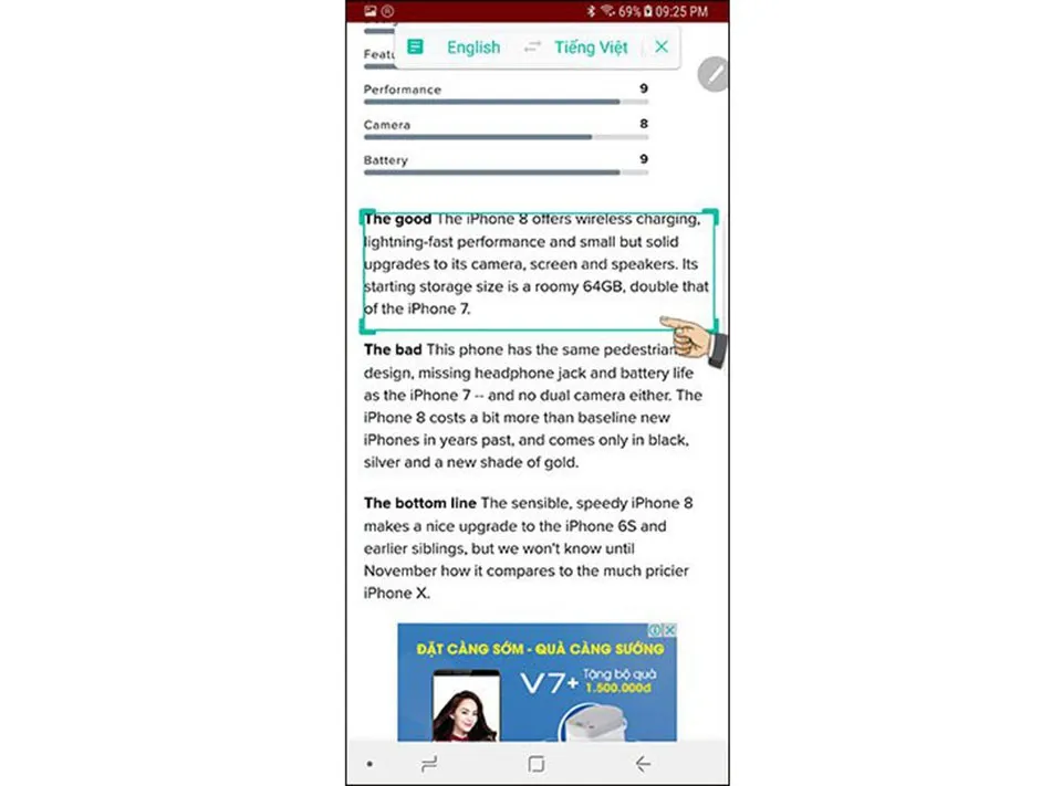 Mẹo Galaxy Note8: Sử dụng tính năng dịch thuật S Pen Translate
