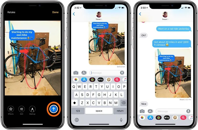 Mẹo iOS 12: Chỉnh sửa ảnh nhanh ngay trên iMessage