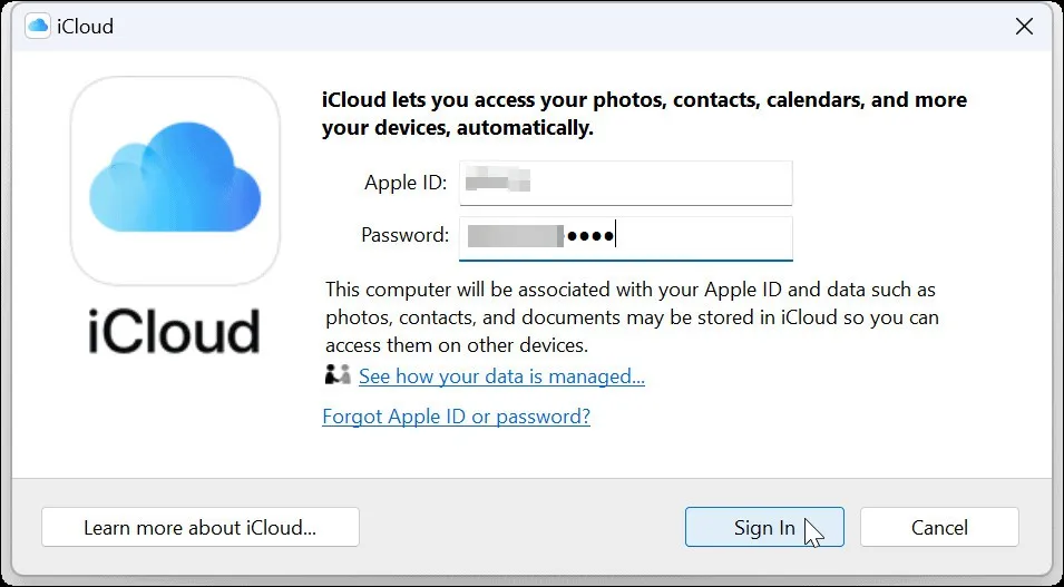 Mẹo kết nối iCloud với ứng dụng Photos trên Windows 11