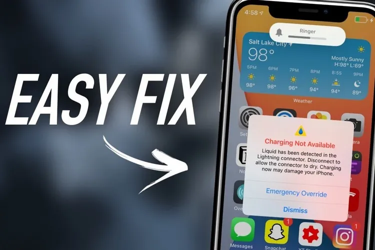 Mẹo khắc phục cảnh báo chất lỏng trong cổng Lightning trên iPhone