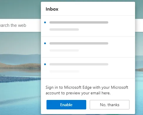 Mẹo kiểm tra mail trong Microsoft Edge với Outlook Smart Tile