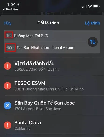 Mẹo nhận chỉ đường giữa hai vị trí bất kỳ trên Apple Maps