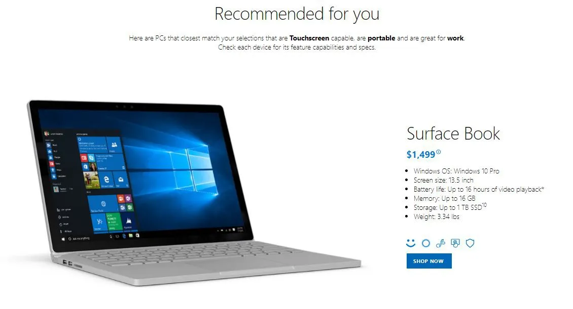 Mẹo sử dụng công cụ của Microsoft để lựa chọn laptop theo đúng nhu cầu