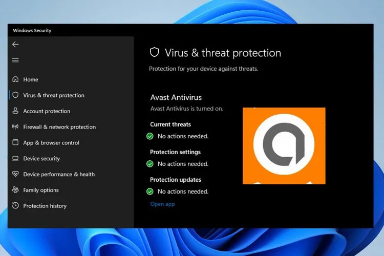 Mẹo sửa lỗi Windows Defender chặn Avast trên Windows 11
