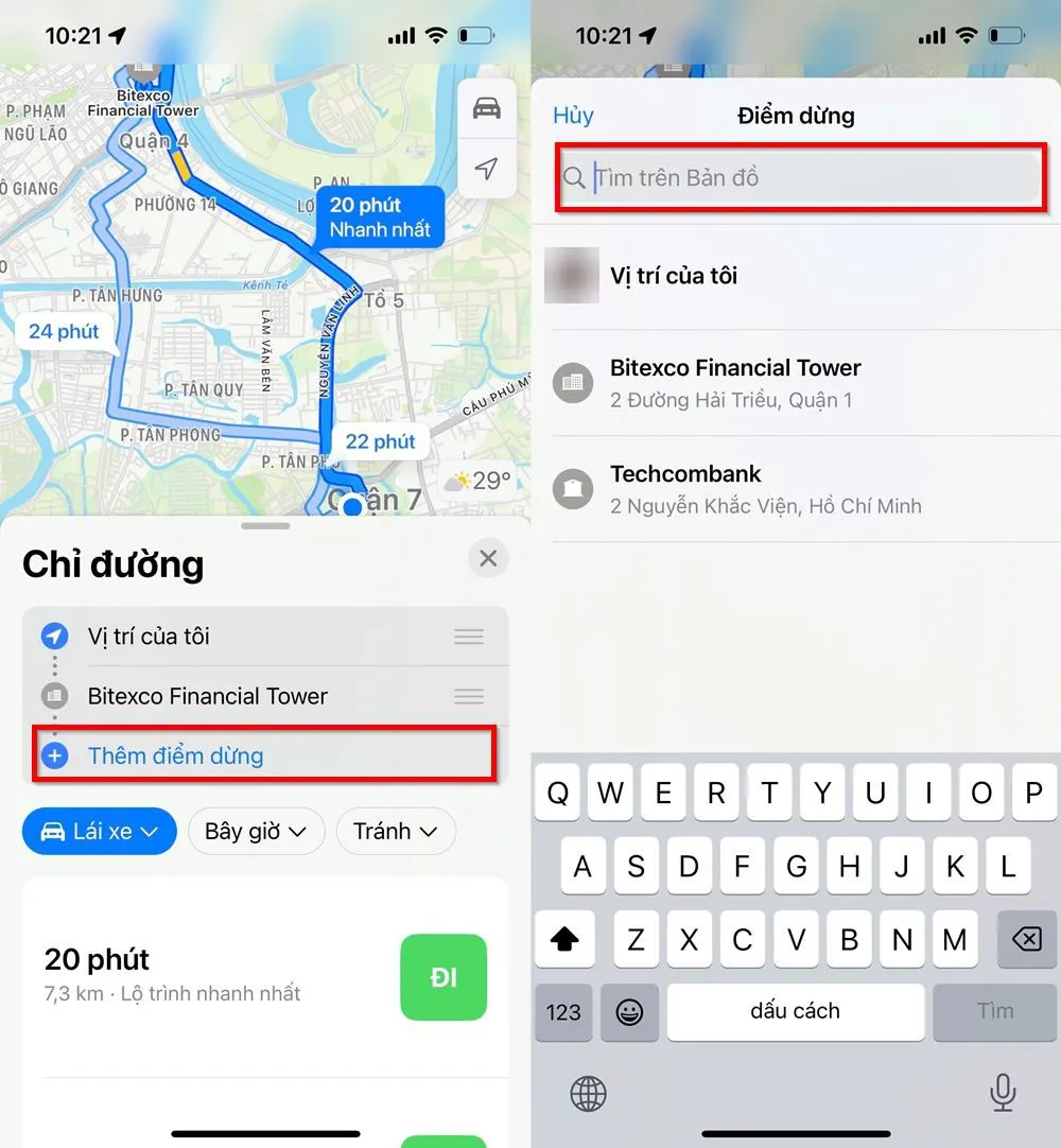 Mẹo thêm điểm dừng trong Bản đồ trên iOS 16 để giúp bạn di chuyển thuận tiện hơn