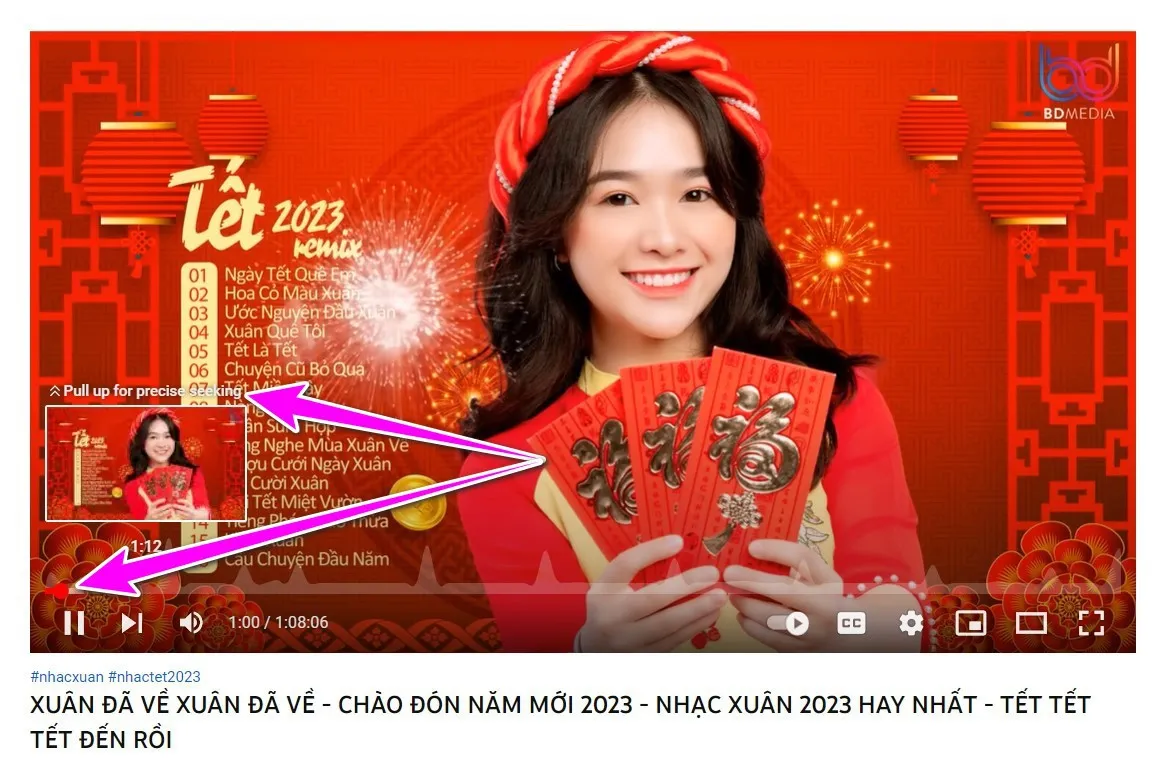 Mẹo tua video YouTube đến vị trí mong muốn chính xác nhất