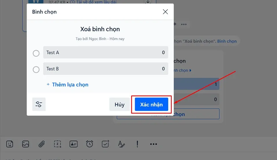 Mẹo xóa bình chọn trên Zalo mà không nhiều người biết